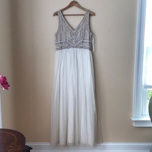 Anthropologie x BHLDN Sterling Beaded Maxi Dress